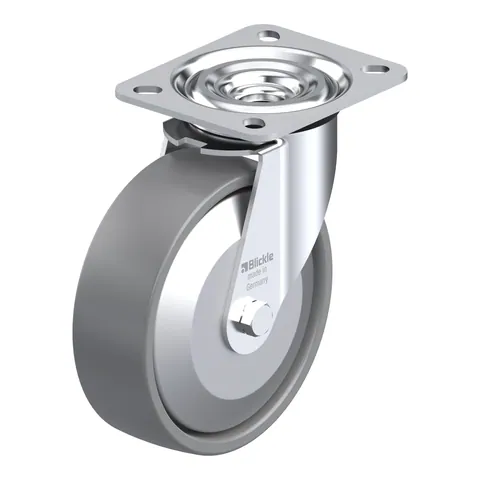 Blickle L-PO 125KA-ELS-FA – okretni točkić Ø125 mm, nosivost 250 kg