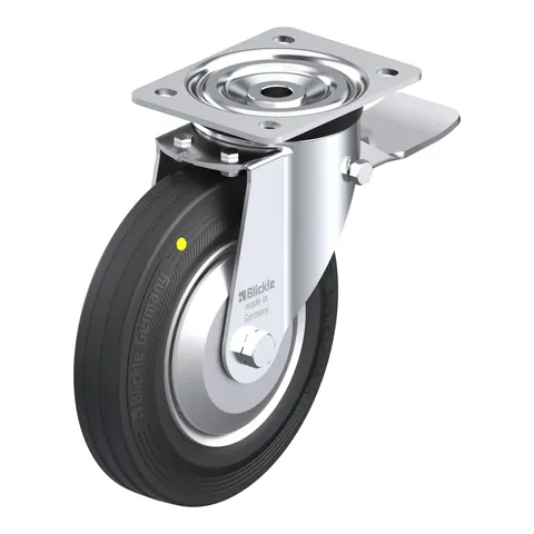 Blickle L-V 202R-ST-EL-FA – okretni točkić Ø200 mm, nosivost 205 kg