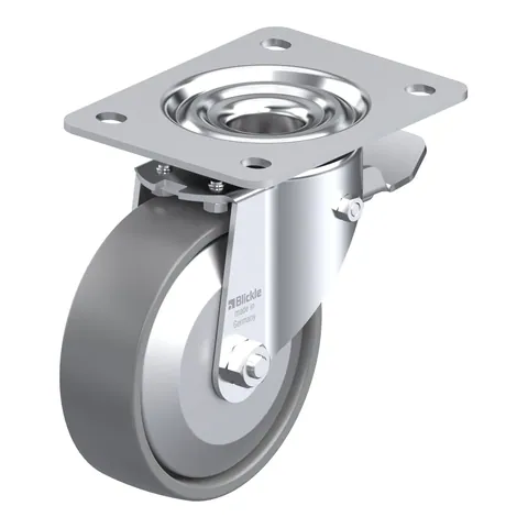 Blickle LK-PO 125KA-3-ST-ELS-FA – okretni točkić Ø125 mm, nosivost 300 kg